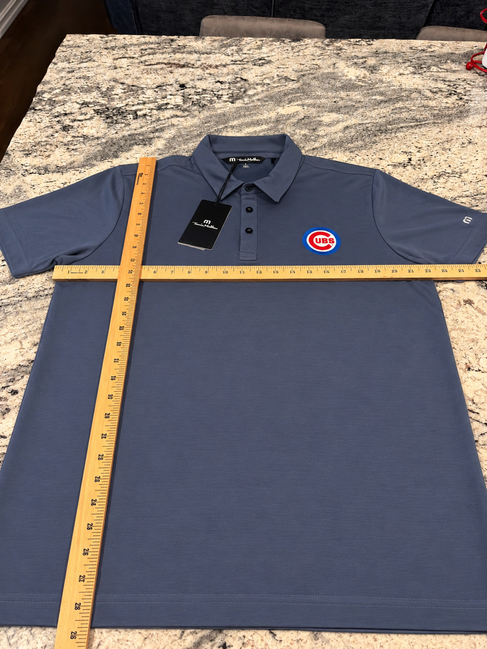 TravisMathew Chicago Cubs Polo Men’s Large NWT MLB Blue Golf Shirt
